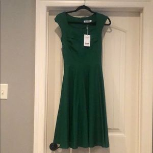 Retro style green dress